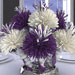 Purple and White Centerpieces